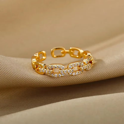 Shine Bright with Our Aesthetic Heart Gold Stainless Steel Rings! Perfect for Weddings, Prom, and Gifts! 💖✨ #VintageVibes #WaterproofJewelry