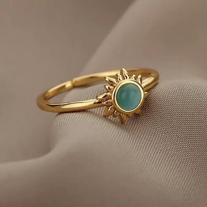 Shine Bright with Our Aesthetic Heart Gold Stainless Steel Rings! Perfect for Weddings, Prom, and Gifts! 💖✨ #VintageVibes #WaterproofJewelry