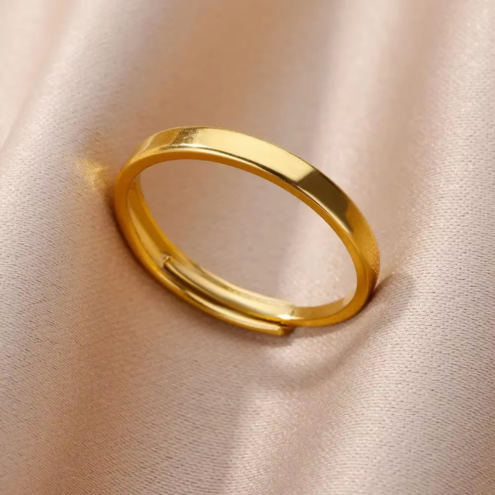 Shine Bright with Our Aesthetic Heart Gold Stainless Steel Rings! Perfect for Weddings, Prom, and Gifts! 💖✨ #VintageVibes #WaterproofJewelry